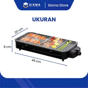 pemanggang BBQ elektrik. pemanggang bbq sikma sk 6112