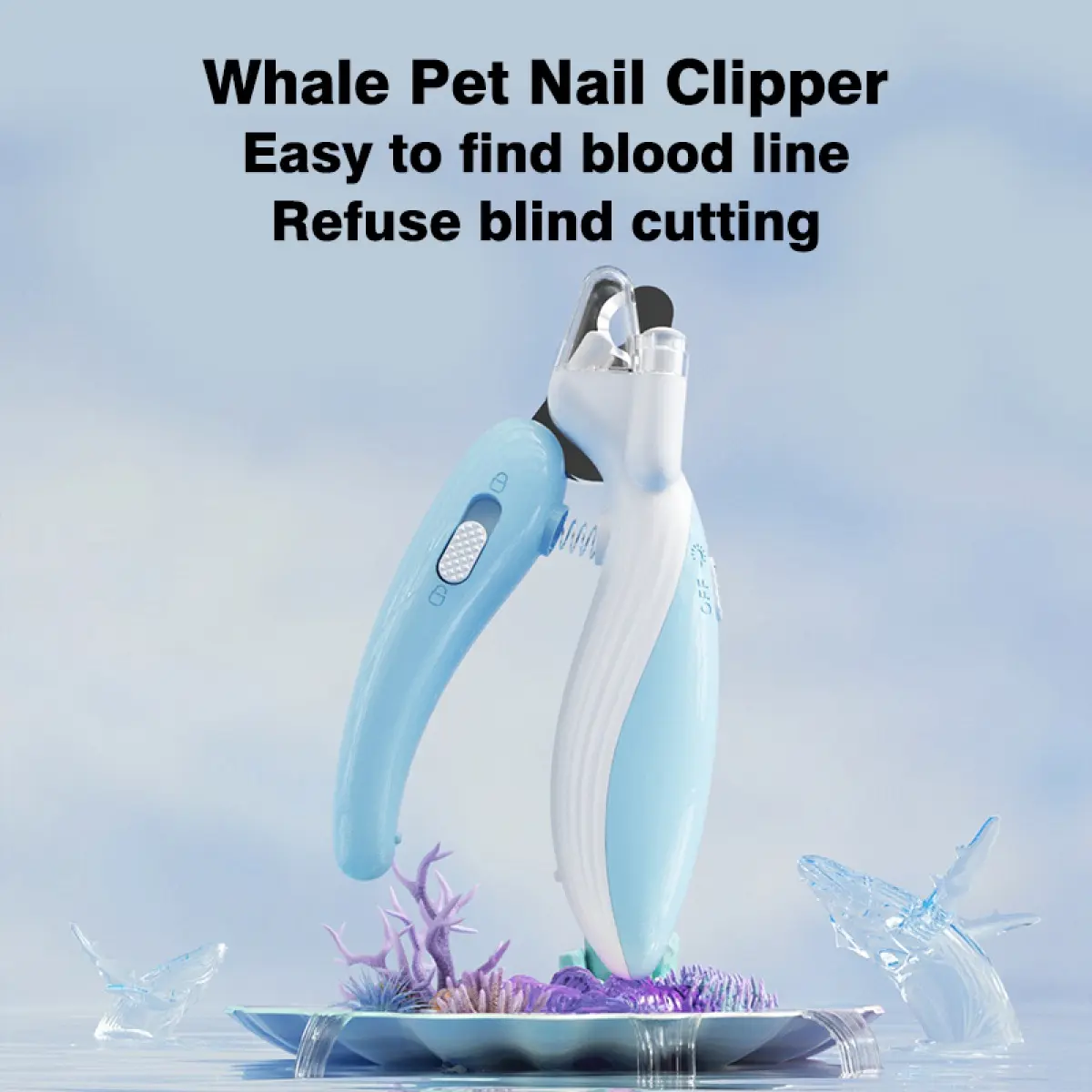 [Pet Cleaning] [Pet Beauty] [Health and Safety] Pet Nail Clipper Dog Nail Clippers Cat Nail Clippers Led Electric Nail Grinder for Cats and Dogs LED Lantern