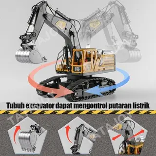 Mainan Excavator RC 1:14 - 14 Channel, Remote Control 2.4GHz, Kendaraan Teknik Crawler untuk Anak-(Toys lndonesia) 4