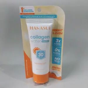 HANASUI SUNSCREEN Collagen Water SPF 30 PA+++ Tanpa Parfum dan Whitecast - Niacinamide/ Mencerahkan/ Perawatan/ Vitamin/ Wajah/ Melembabkan/ Hydrating/ Hyaluronic Acid/ Suncare