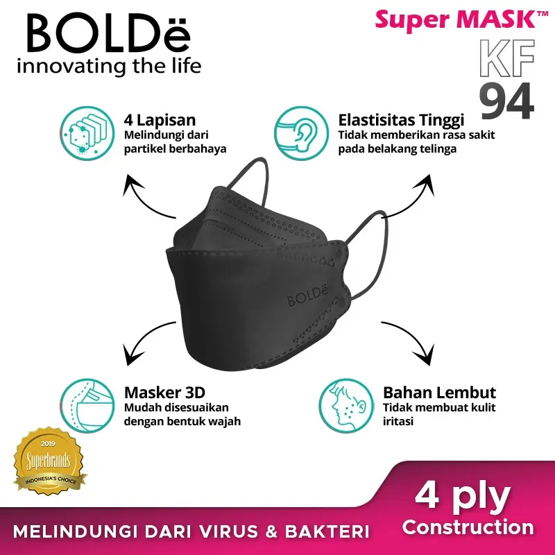 BOLDe Super Mask KF94 (10PCS) Medis 4