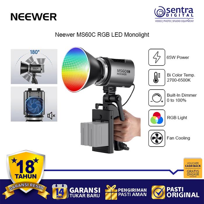 Gambar Neewer MS60C Video Light RGB LED Continuous Monolight dari Sentra Digital Kota Surabaya Tokopedia