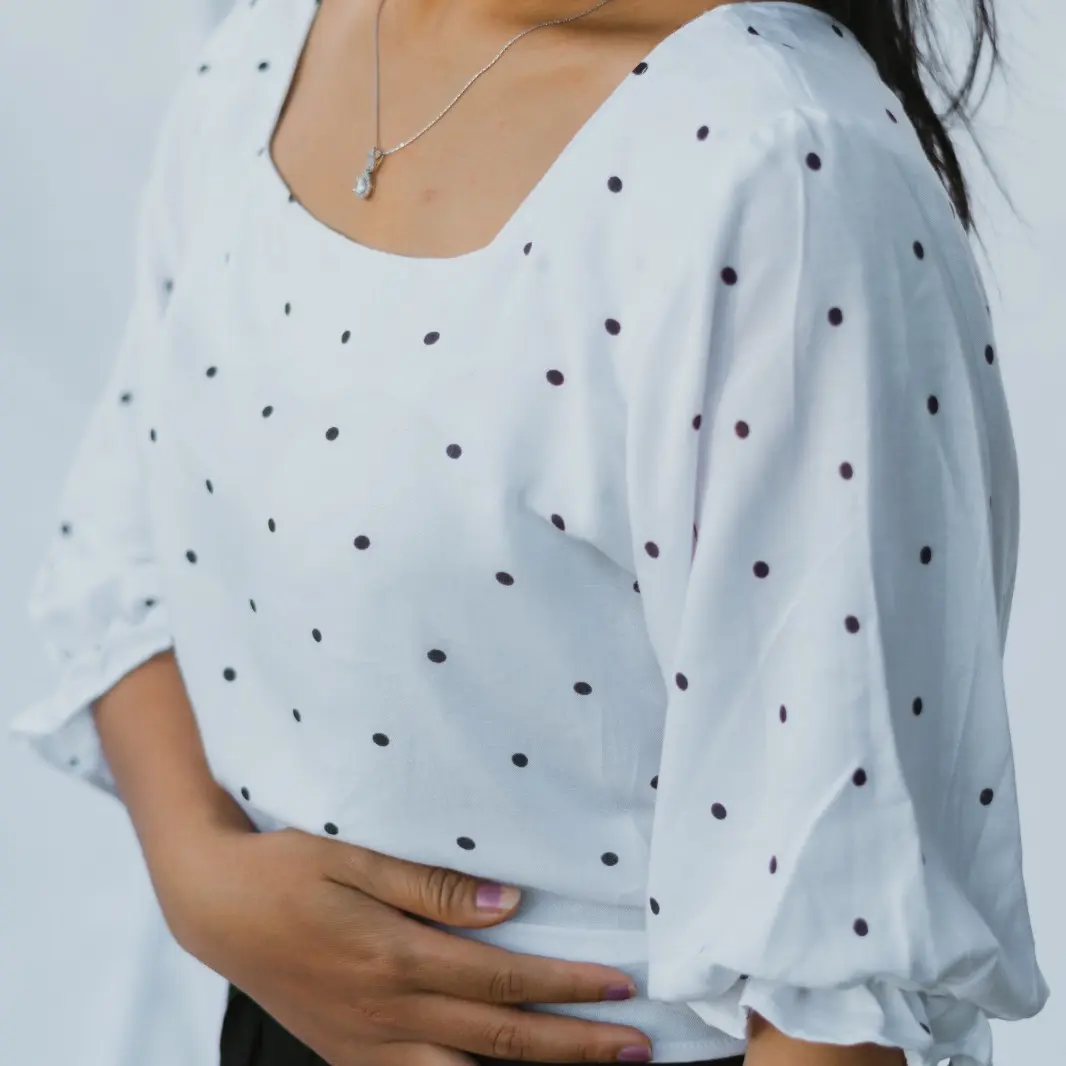 Polka Top bahan Rayon