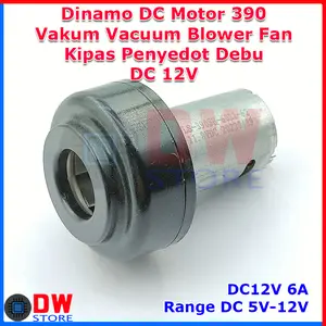 DIY Dinamo DC Motor 390 Blower Fan Kipas Dust Suction Fan Alat Penyedot Debu Asap Udara Mesin Vakum Sapu Vacuum Cleaner DC 12V