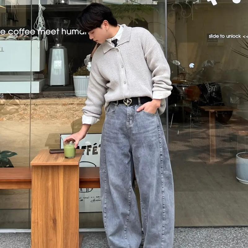 Áo Khoác Len Cardigan Dệt Kim Màu Trơn Cao Cấp Dáng Rộng Nam Nữ Menswear NT25 A02 8