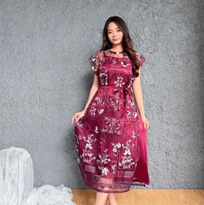 Cikistore - Ivani Dress wanita Casual kondangan bridesmaid | Dress Pesta Midi Outfit Bridesmaid Graduation