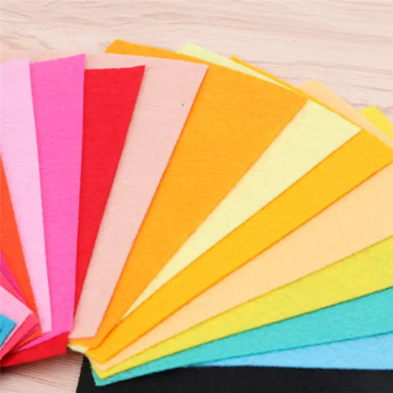 Tấm Vải Nỉ Không Dệt Mềm Cho Trẻ Em, 40 Miếng, Màu Sắc Hỗn Hợp, Tự Làm, Chắp Vá Thủ Công 8