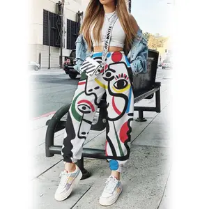 (Bisa COD) Celana Joger Print Artface 03 graphity vector Pria wanita Oversize ukuran M L XL korean style kekinian