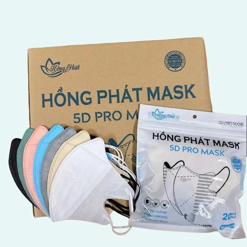 100 cái khẩu trang 5D Hồng Phát 3 lớp kháng khuẩn Women Phụ Kiện Voi Accessories Khuyên Tai