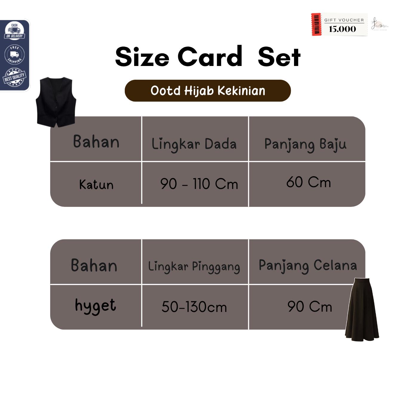 Ootd Yearbook American School Muslim ( Atasan Vest Hitam + Atasan Kemeja +Atasan  Vest Hitam + Bawahan Rok Duyung ) Yearbook Viral American School - FO42