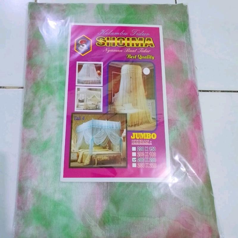 Paket Isi 2 Pcs Kelambu anti nyamuk motif bunga ukuran 200x200 200x180 200x150 3