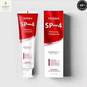 YAYASHI SP-4 Whitening Toothpaste Pemutih Gigi dengan Superprobiotic-4 | Pasta Gigi Memutihkan, Nafas Segar, Hilangkan Noda Gigi, Jaga Kesehatan Mulut - 120gr Bersihkan Gusi