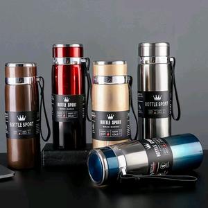 1000ML Double Layer Stainless Steel。thermos Cup ombre colour hot cold Thermos Cup Bottle COD Drinkware Flasks Tumbler Mug Bottled Water Bottles  Portable Multi color Metal Silicone