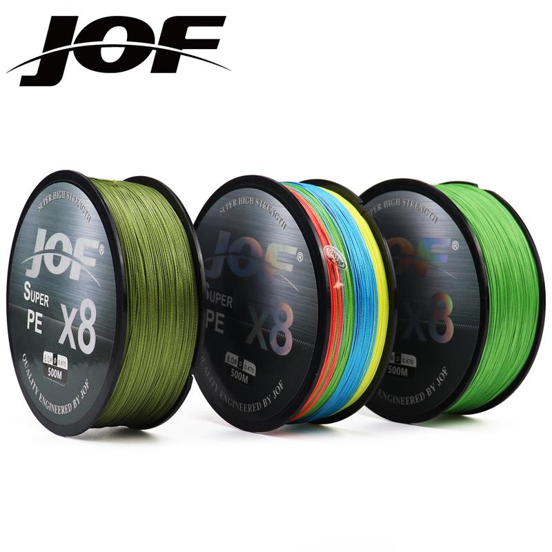 Dây câu JOF mẫu mới, dây PE bện 8 sợi, dài 300 m/100 m, dòng siêu mịn từ Nhật…