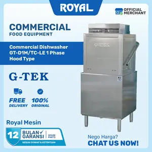 Commercial Dishwasher GT-D1M/TC-LE 1 Phase Hood Type | Mesin Pencuci Piring Otomatis