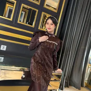 Arshilla Dress Kondangan Mermaid Brukat Payet Dress Pesta