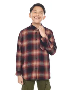 Sadonado-Kemeja Flanel Anak Katun  Premium Unisex Usia 5 thn-13 thn