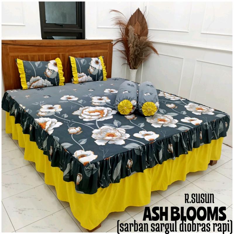 SPREI RUMBAI SUSUN UK.180X200 | SEPREI RUMBAI 180 | SPREI RUMBAI Katun Bunga King Size Karet 4