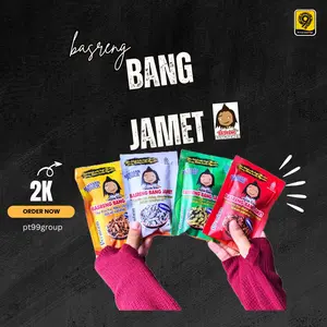 BASRENG STIK BANG JAMET Paket Usaha 1 Pak Isi 12 Pcs Kemasan Pouch Snack Cemilan Sambal Goreng Keripik Pedas Asin Camilan Tapioka Crispy Food 4 Varian Rasa Berkualitas Tinggi