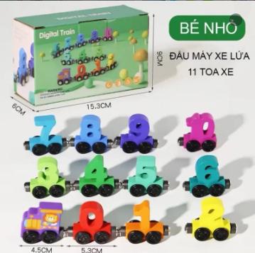 Tàu Hỏa Nam Châm Học Số Đồ Chơi Thông Minh Kích Thích Trí Não Bé Màu Sắc Sống…