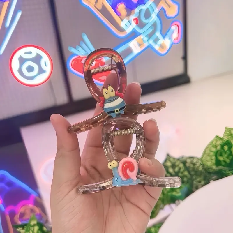 PPShop - jedai spongebob jepit rambut akrilik simple Hadiah Clips 2
