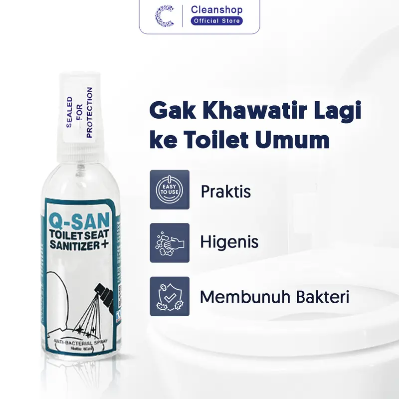 BUNDLING SPESIAL - Q-San Toilet Seat Sanitizer 40ml (2pcs) 2