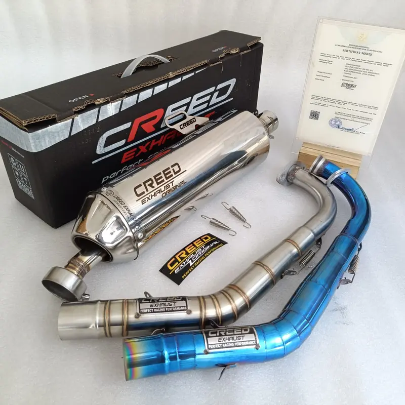 Suara NGEBAS Adem Knalpot Racing Creed Exhaust Inlet 38mm Vario 110/125/150/160 Scoopy Lama/New Stylo 160 N Max Lama/New/Turbo Pcx 150/160 Aerox Lama/New Lexi 125/155 Adv 150/160 Mio Sporty/J/M3/Smile Soul GT Karbu/Injeksi Beat Karbu/Fi Lama Xeon Karbu 0