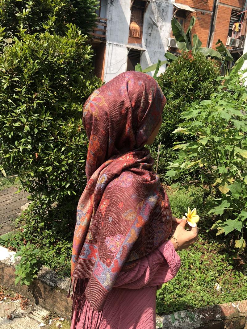 Product Introduction of Hijab Pashmina Cashmere motif Butterfly 17