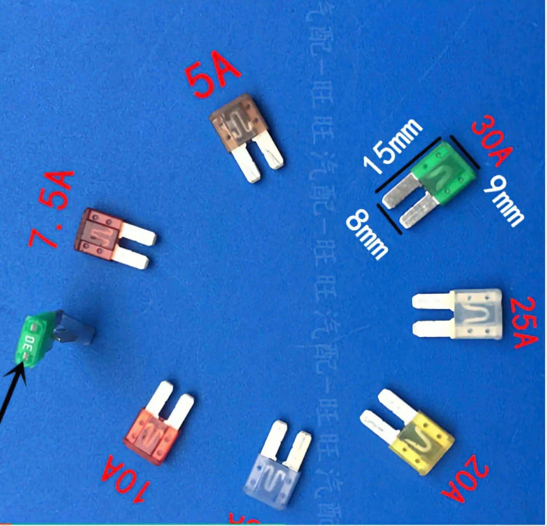 Cầu chì CHÂN HẸP - cầu chì M2 dùng cho Ô tô, xe máy, Máy công Trình