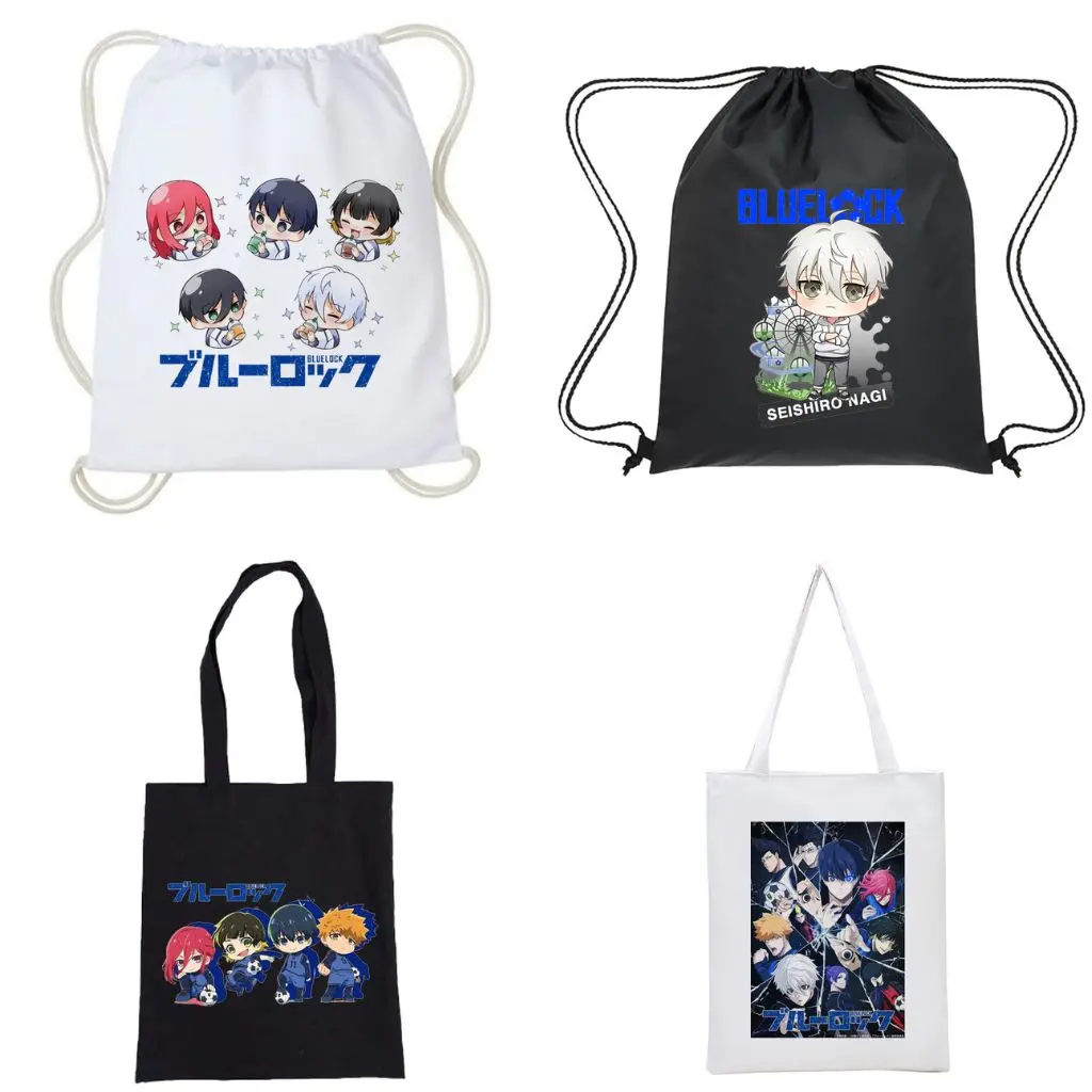 Totebag Tas Serut  Blue Lock Anime Wibu Jepang Lucu String Bag Kanvas Wanita Tas Gendong Aesthetic