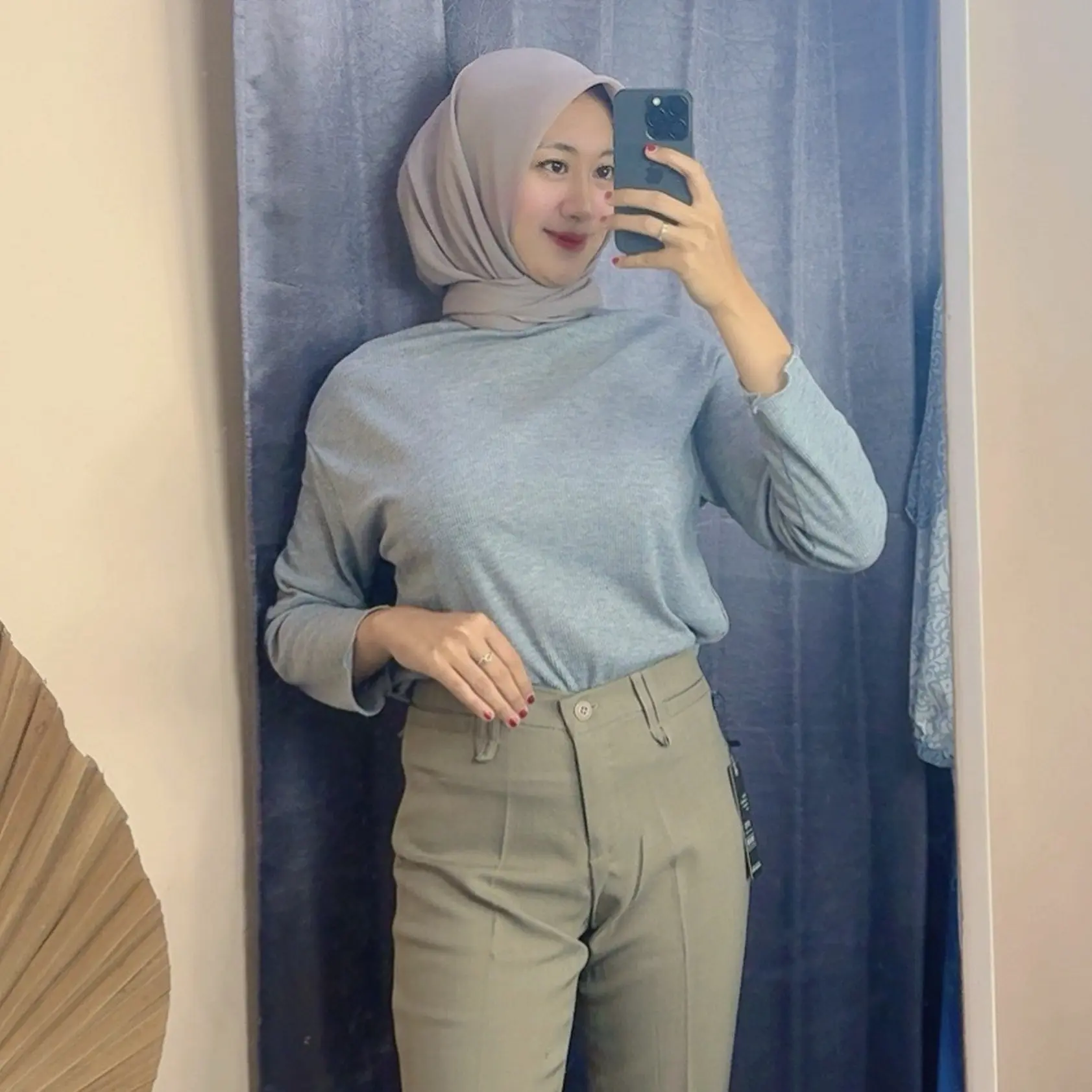 Celana Formal Wanita SemiCutbray Kantor Kain Melar Nyaman Slim