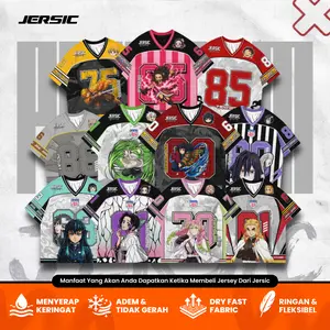 Jersey Anime Demon Slayer Unisex Oversize Streetwear Bahan Adem Dry Fit - Jersic