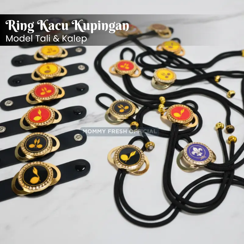 Ring Kacu Hasduk Pramuka Kupingan Model Kalep dan Tali Untuk Siaga, Penggalang, Penegak, dan Pembina