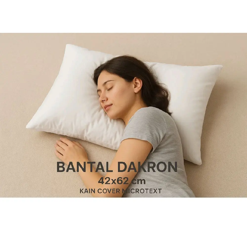 Bantal Tidur Dacron HIgh Quality Dimensi 42x62cm Dakron