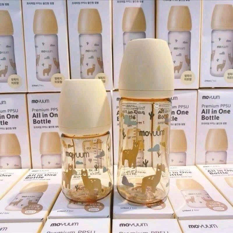 Bình sữa Moyuum nhựa ppsu cổ rộng 160ml/260ml