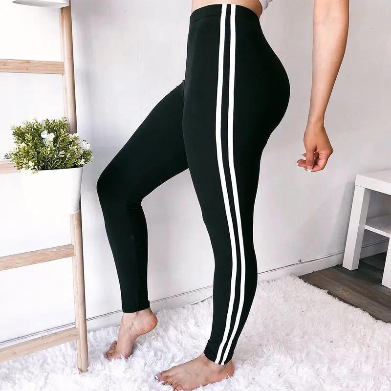 Legging List 1 Bahan Spandex Olahraga Sport Garis Putih - Celana Outdoor 4