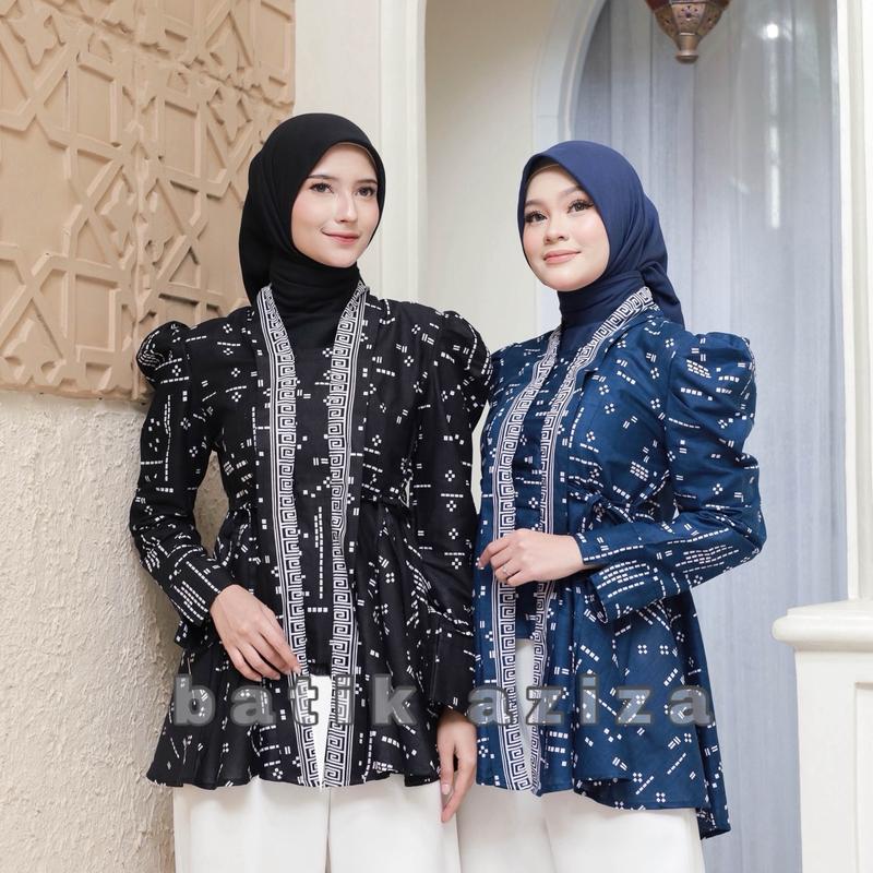 Atasan Batik Modern Wanita Kutubaru Modern Wanita Blus Kutubaru Rinjani Bahan Katun by Batik Aziza 3