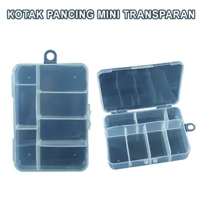 Kotak Penyimpanan Serbaguna Transparan 7 Sekat Mini Plastik dengan Klip Pengunci Aman dan Lubang Gantungan - PJLYH5406
