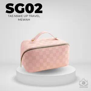 Joowon Tas Pouch Make Up Motif Tas Travel Kosmetik Fashionable  - SG02 Kulit Wanita