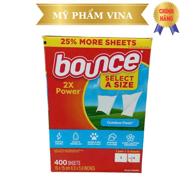 Giấy thơm quần áo Bounce Mỹ 400 tờ hộp