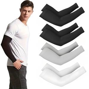 4 pares de mangas deportivas para brazos frescas para el verano, elasticidad media, unisex talla única, ideales para ciclismo al aire libre, correr, conducir y pesca