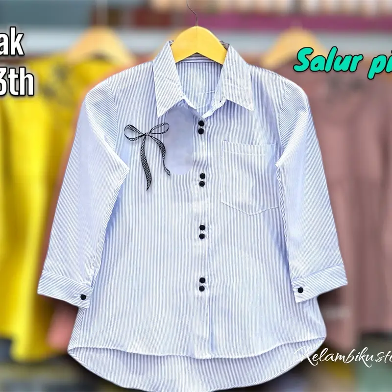 KEMEJA ANAK MOTIF 5-14TAHUN / KEMEJA ANAK PEREMPUAN MOTIF Baju 0