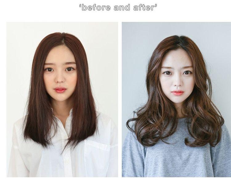 Product Introduction of Korean Style Wig Women's Center-Parted Bangs Long Hair Long Curly Hair Sexy Fashion Big Wave Fluffy Lifelike Pear Flower Head Cover 1