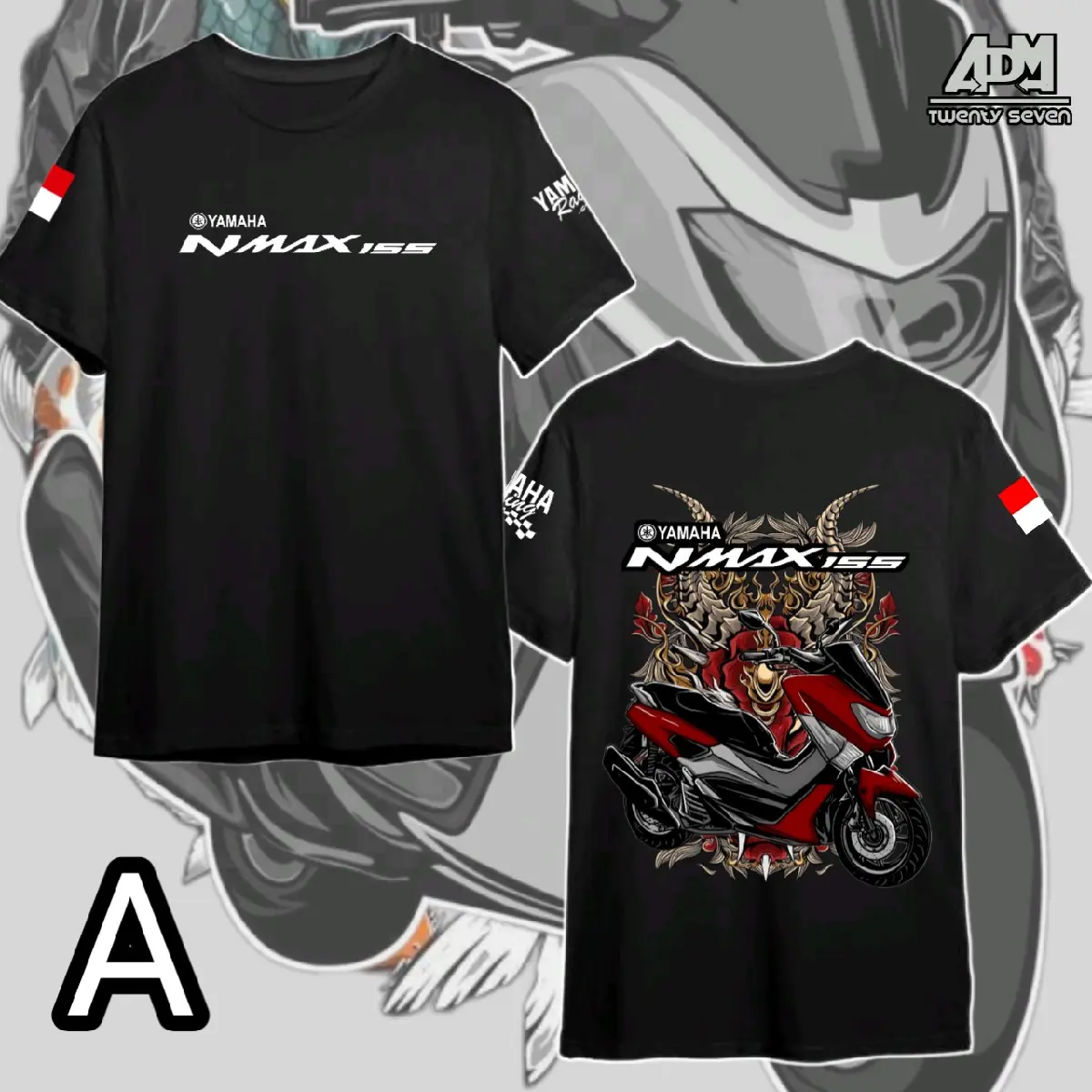 Kaos Yamaha Nmax 155 Kaos N-max kaos nmax racing Katun Combed Distro Keren Motor nmax old