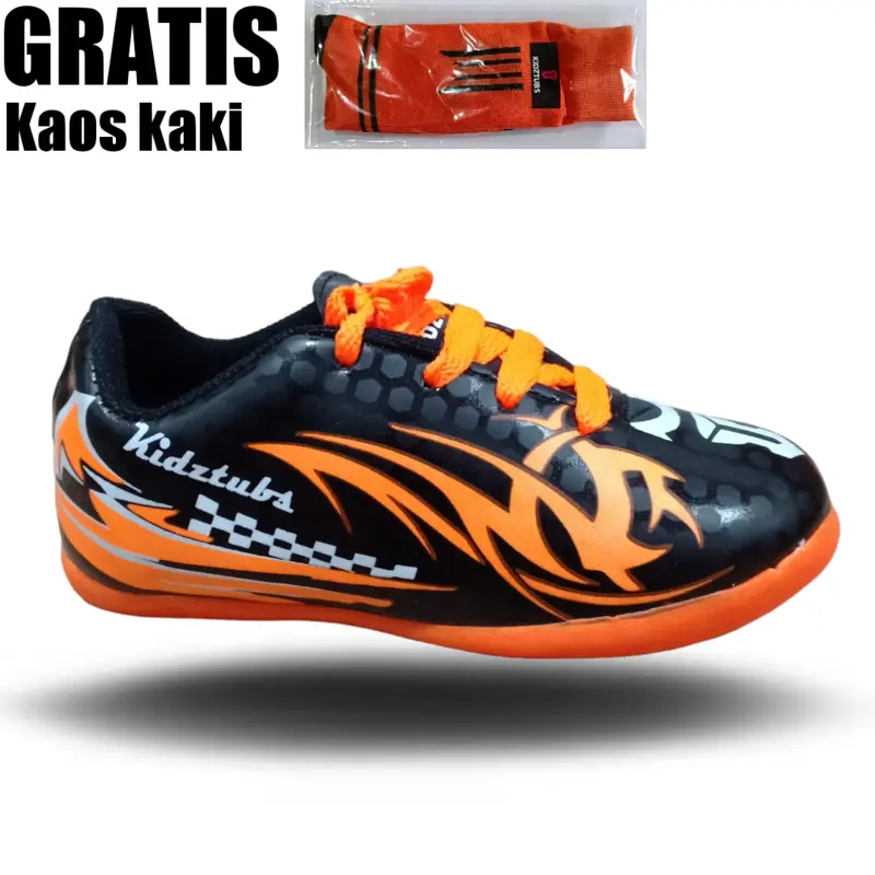 Sepatu Futsal Junior Sepatu Futsal Anak Laki Laki Usia 6-10 Tahun PAUD TK SD SMP Gratis Kaos Kaki 1 2 3 4 5 6 7 8 9 0 Tahun-KIDZTUBS1653080424 Pria 2
