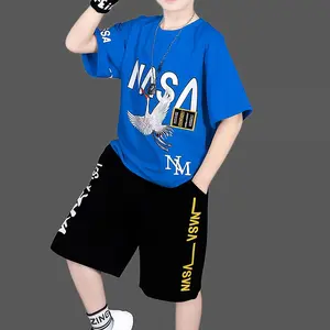 setelan baju anak laki laki motif sun sama nasa model terbaru M L XL usia 4-14 thn