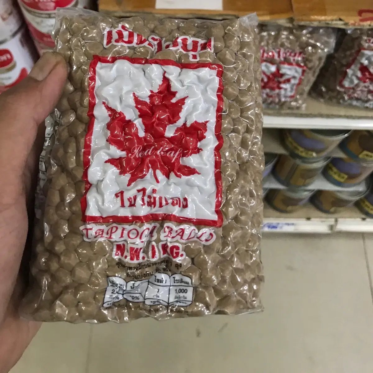 Pearl Boba Ball Red Leaf original Thailand vacuum pack 1kg
