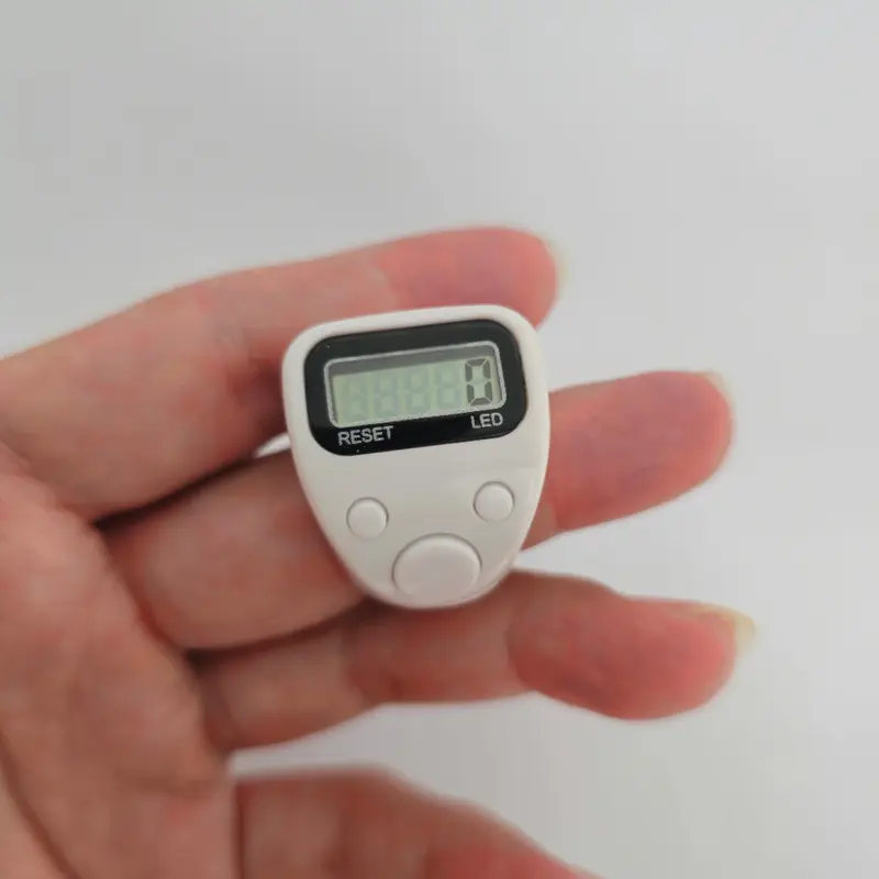 (Kemasan Kertas) Tasbih Digital LCD LED Alat Zikir Muslim Finger Counter Tasbih Digital Mini 3