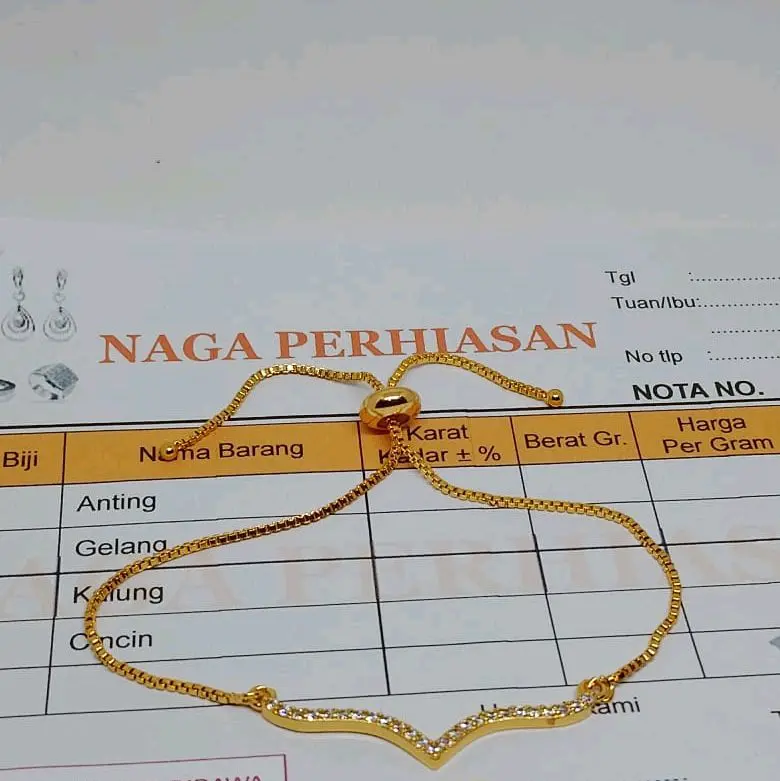 GELANG TANGAN EMAS 2gr GELANG SERUT MOTIF TERBARU FREE SURAT DARI TOKOH 3