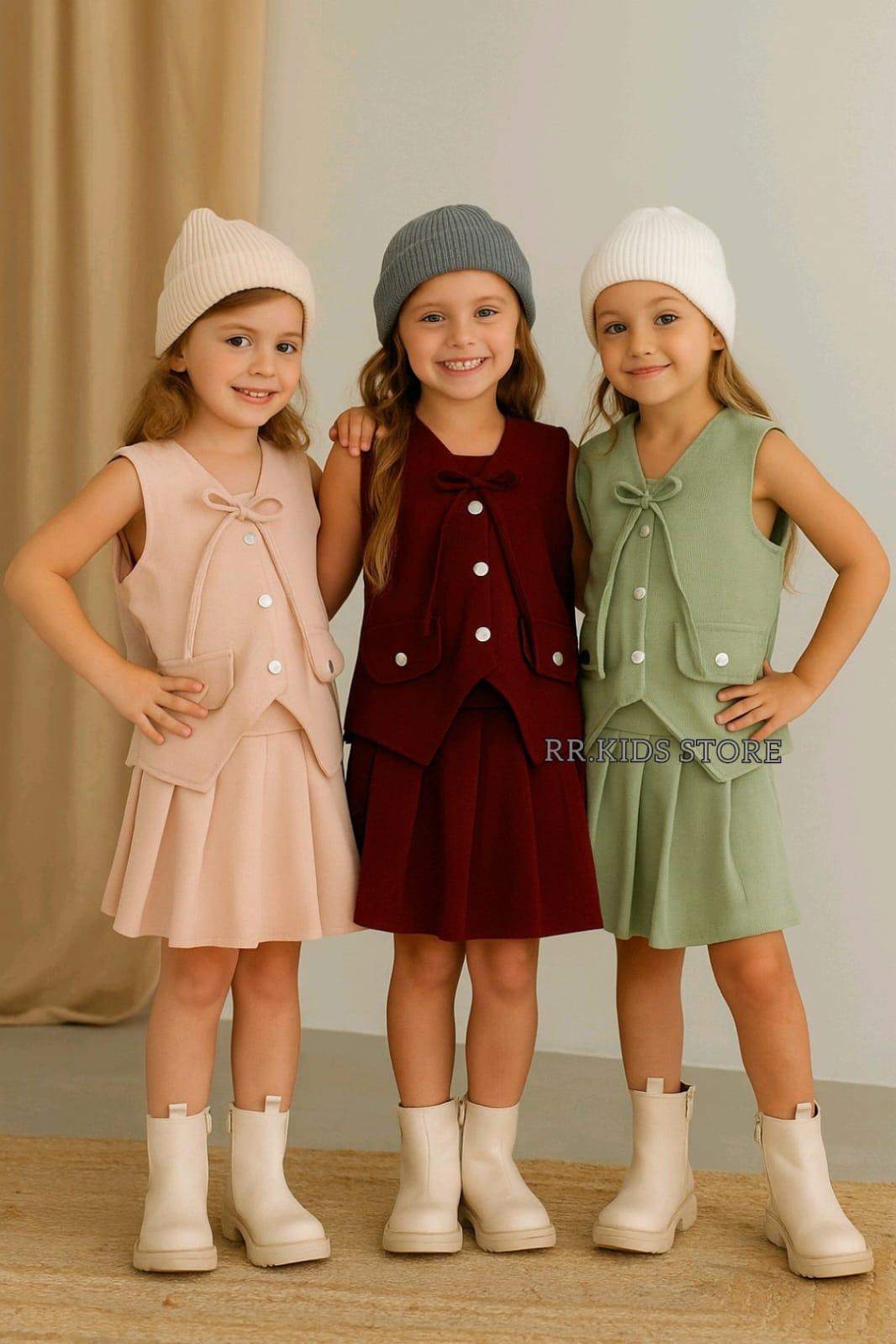 Baju Setelan Anak Perempuan Trendi SET LEKBONG ROK Bahan Japanline Usia 1-11 Tahun Warna Cerah & Nyaman